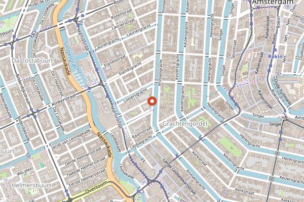 Map showing Billy Thai's in Amsterdam