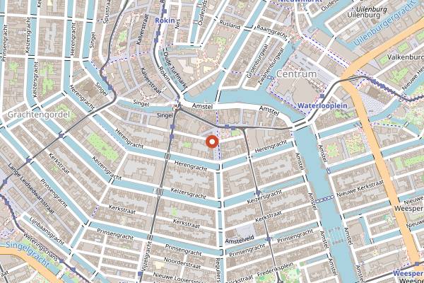 Map showing De Nachtwacht in Amsterdam