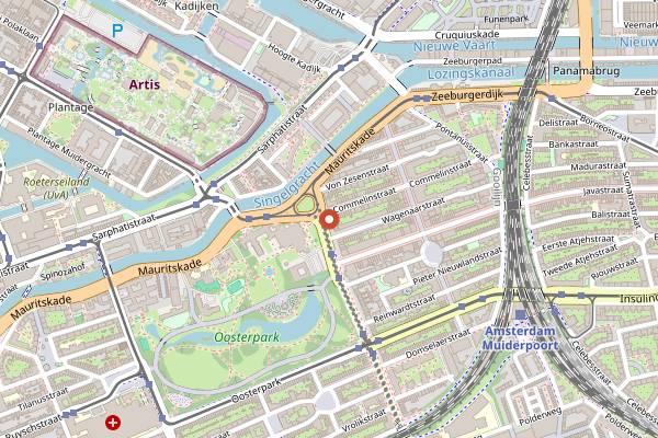 Map showing Louie Louie in Amsterdam