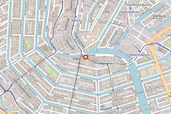 Map showing Burger Bar Leidseplein in Amsterdam
