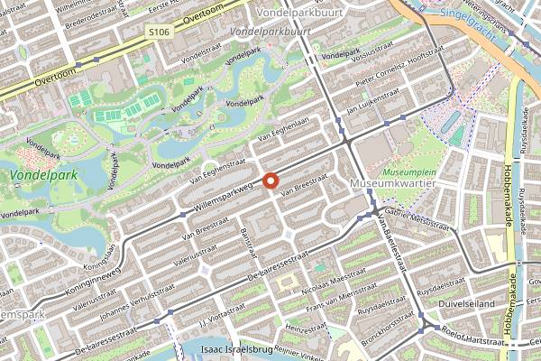 Map showing Cafe Gruter in Amsterdam