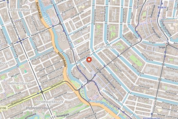 Map showing Mikkeller at Morebeer in Amsterdam