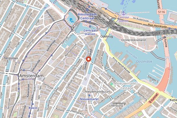 Map showing Thai Snackbar Bird Late in Amsterdam