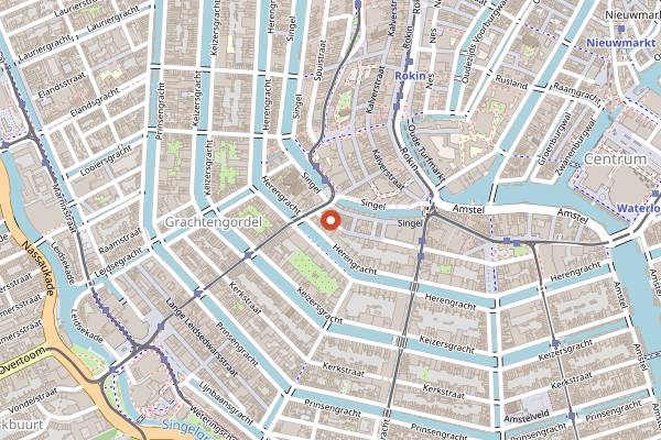 Map showing The Big Apple in Amsterdam