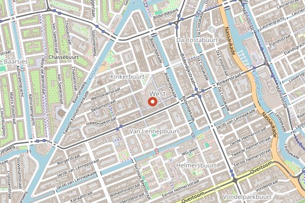 Map showing Foodhallen in Amsterdam