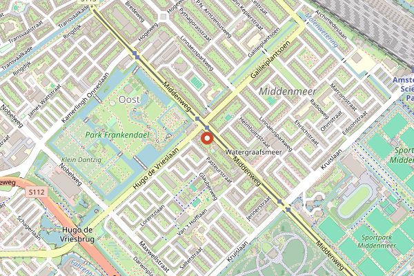 Map showing Pure Markt in Amsterdam