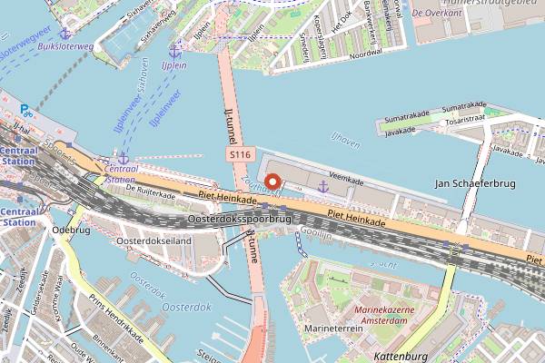 Map showing Bimhuis in Amsterdam