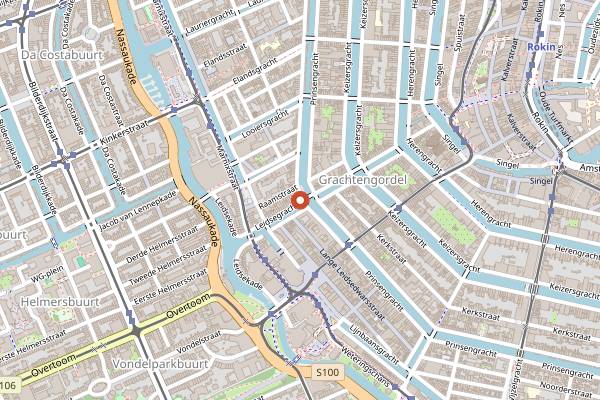 Map showing Cafe de Pieper in Amsterdam
