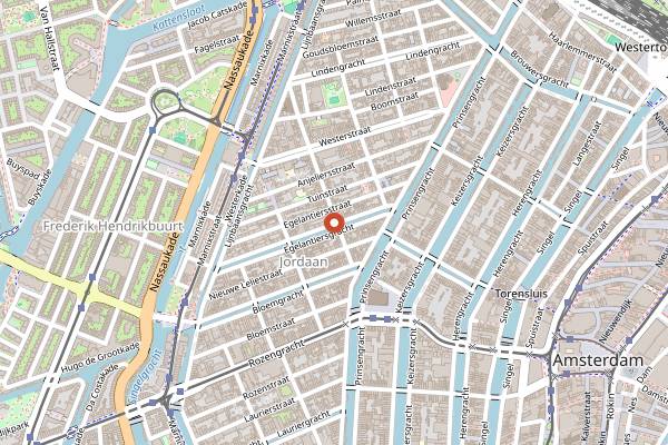 Map showing Cafe Sonneveld in Amsterdam