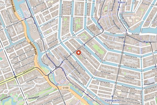 Map showing Club Church in Amsterdam