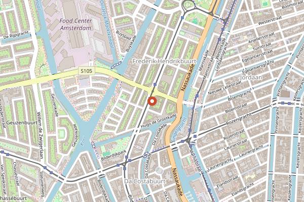 Map showing De Nieuwe Anita in Amsterdam