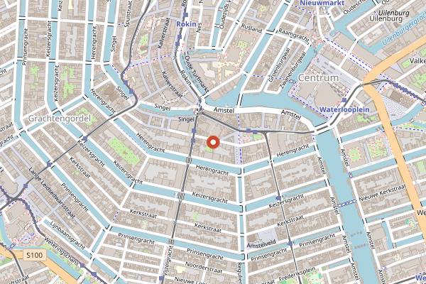Map showing Door 74 in Amsterdam