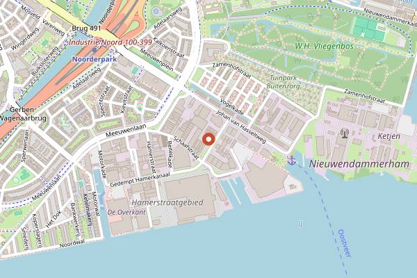 Map showing Garage Noord in Amsterdam