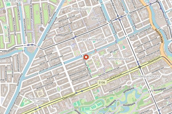 Map showing LAB111 in Amsterdam