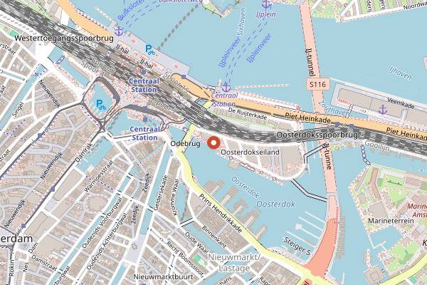 Map showing LuminAir (formerly SkyLounge) in Amsterdam