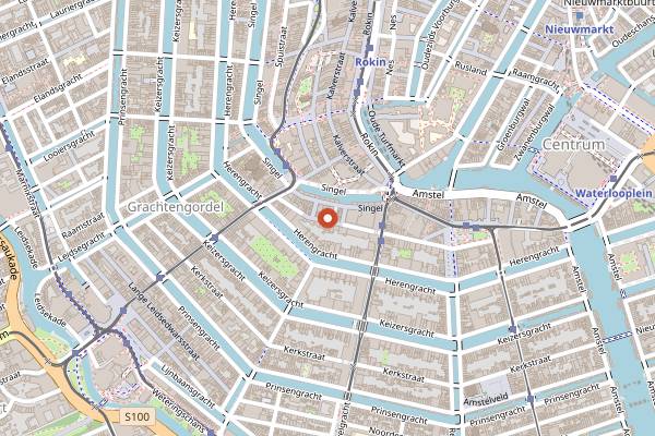 Map showing Taboo Bar in Amsterdam