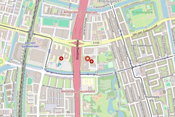Map showing Tilla Tec in Amsterdam