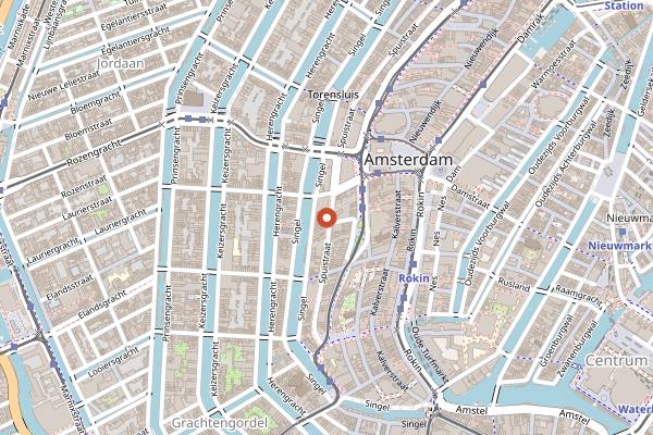 Map showing Vrankrijk in Amsterdam