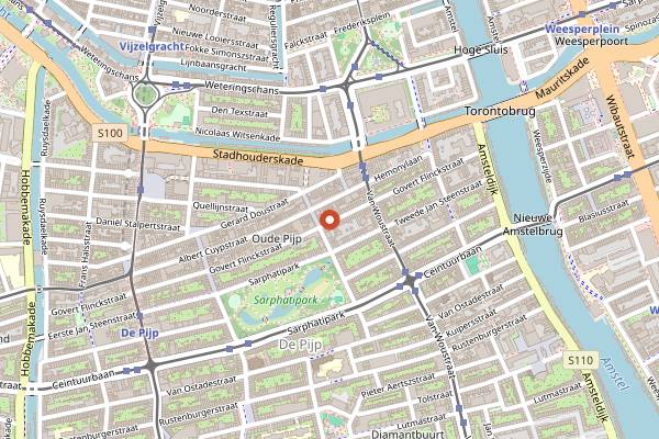 Map showing Arles in Amsterdam
