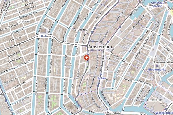 Map showing Café Scheltema in Amsterdam