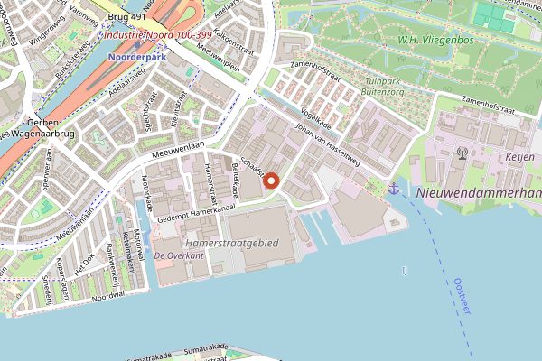 Map showing Coba Taqueria in Amsterdam