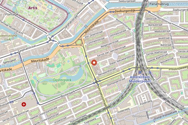 Map showing Kim's So Korean Food in Amsterdam