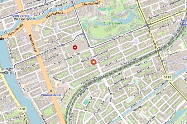 Map showing Leo Bistro in Amsterdam