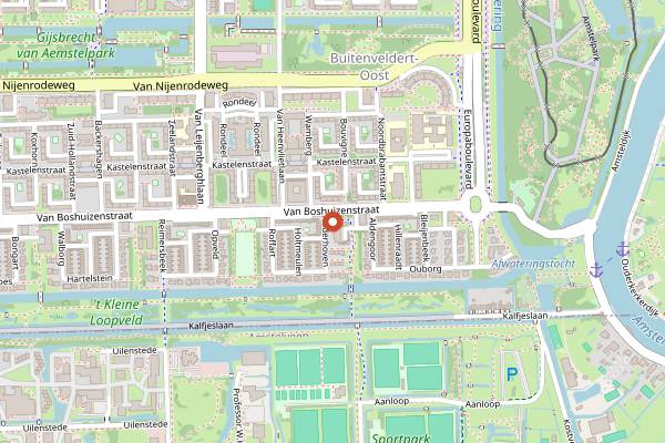 Map showing Restaurant Korea in Amsterdam