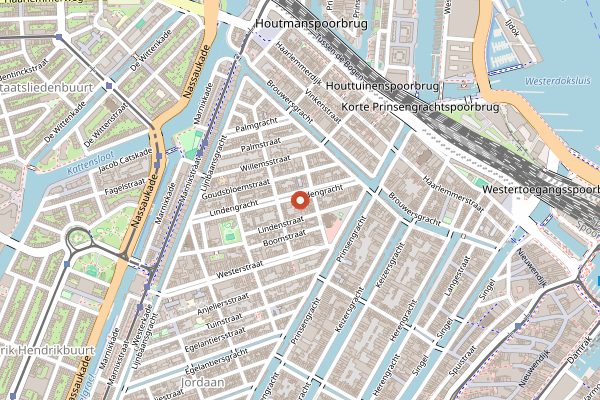Map showing Toscanini in Amsterdam