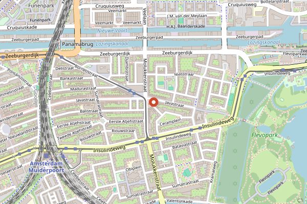 Map showing Wilde Zwijnen in Amsterdam
