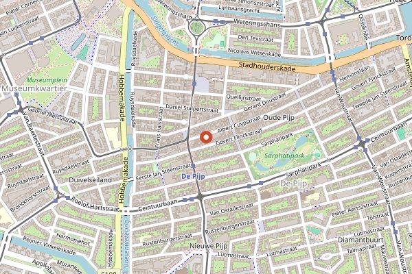 Map showing Original Stroopwafels Albert Cuyp in Amsterdam