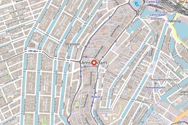 Map showing Stubbe's Haring in Amsterdam