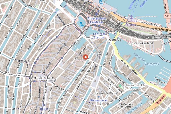 Map showing Wijnbar Paulus in Amsterdam
