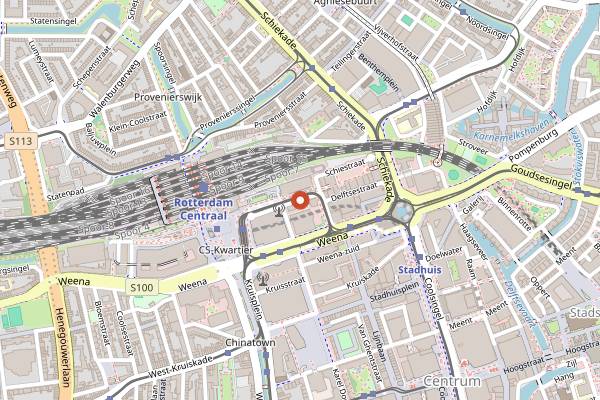 Map showing Aap Noot Brood in Rotterdam