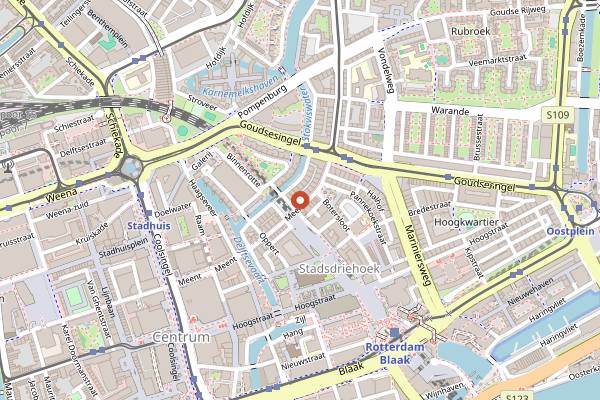 Map showing Dudok Patisserie in Rotterdam