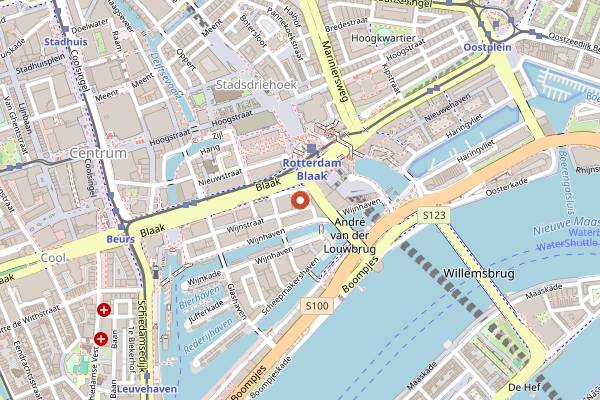 Map showing Bar BHV in Rotterdam