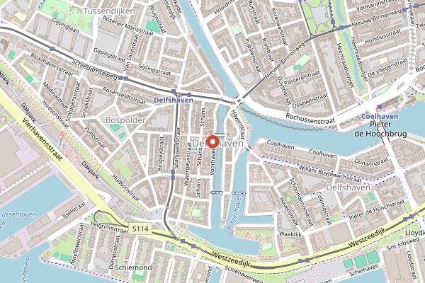 Map showing Bar Old Dutch in Rotterdam