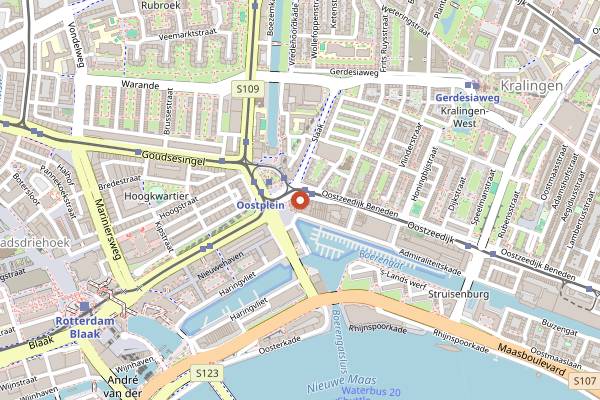 Map showing Bierlokaal Locus Publicus in Rotterdam