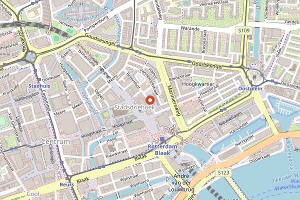 Map showing Louie Louie in Rotterdam