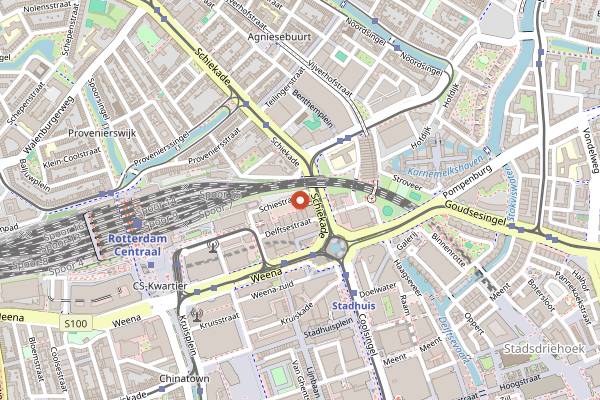 Map showing Biergarten Rotterdam in Rotterdam