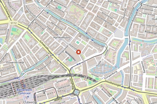Map showing Brewpub Reijngoud in Rotterdam