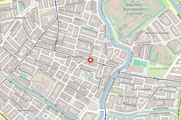 Map showing Brouwerij Noordt in Rotterdam
