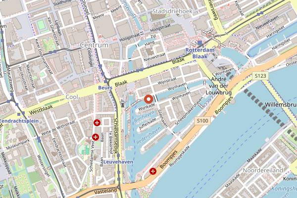 Map showing Vessel 11 in Rotterdam