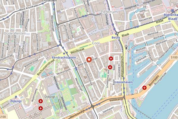 Map showing Booon in Rotterdam