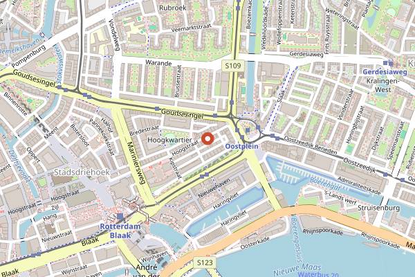 Map showing Breakfast in Rotterdam in Rotterdam