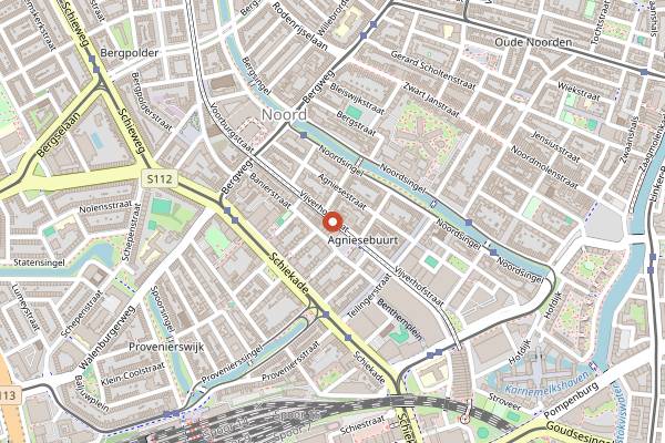 Map showing Man Met Bril Koffie in Rotterdam