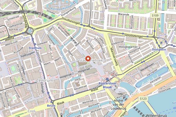 Map showing Binnenrotte Market Lunch in Rotterdam