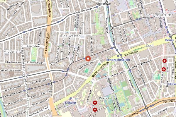 Map showing Falafel Factory in Rotterdam
