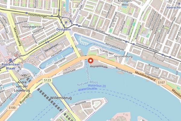 Map showing Bar Stroom in Rotterdam