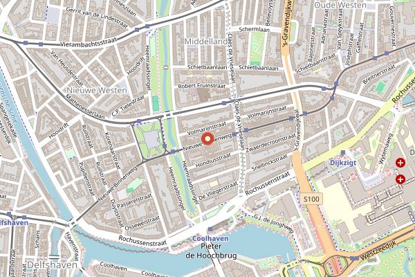 Map showing Blend Artwork Cafe in Rotterdam